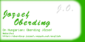 jozsef oberding business card